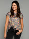 The Relaxed Tee - Floral / Mini Gingham